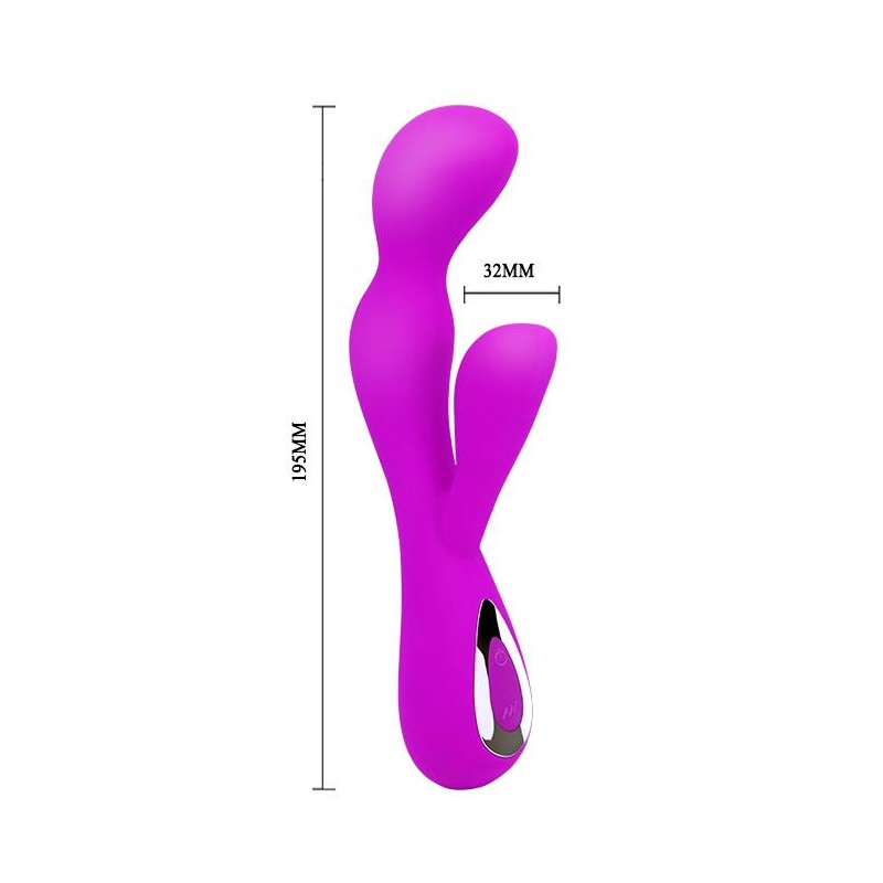 Wibrator z masażerem łechtaczki gspot 19cm 10 tryb